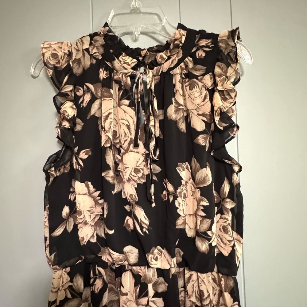 Sienna Sky Black Floral Sleeveless Jumpsuit